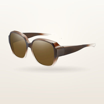 SunFit Ladies fit-over sunglasses in Brown Luna, polarised lenses