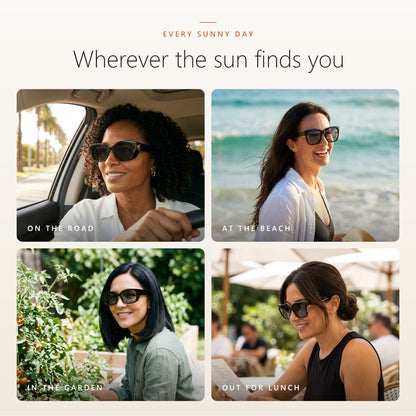 SunFit fit-over sunglasses worn over prescription glasses while driving and outdoors