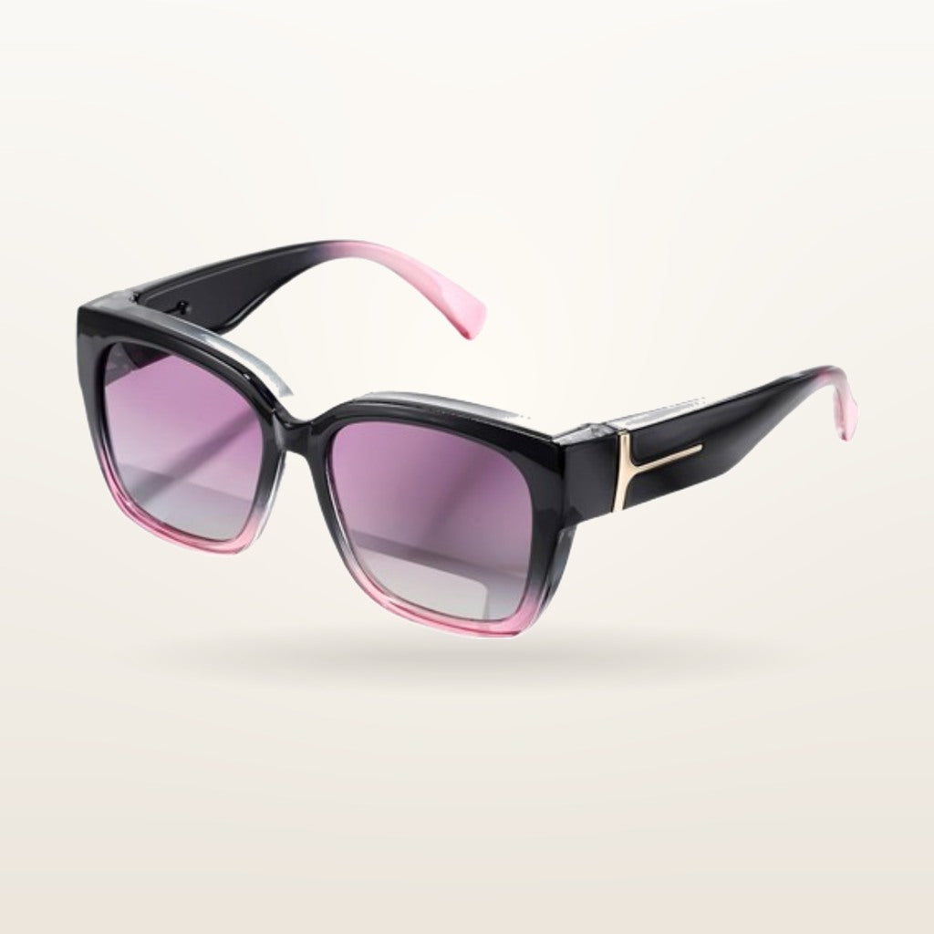 SunFit Ladies fit-over sunglasses in Plum Cross, polarised lenses